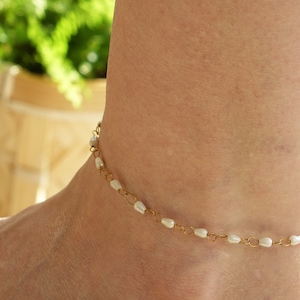 Perlen Fußkettchen: Boho Beach Style verstellbare Kette