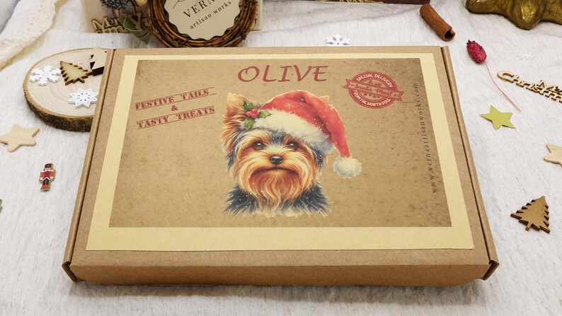 Dog Christmas Gift -Personalized Box Of Dog Treats - Dog Xmas Gift Box - Puppy Treats - Doggy Christmas Present- Doggy Treats image 5
