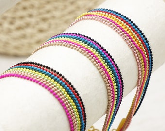 Bracelet chaîne arc-en-ciel - Bracelet coloré - Bracelet bohème - Cadeau pour elle - Cadeau pour femme - Cadeaux pour meilleure amie - Bracelet pour femme