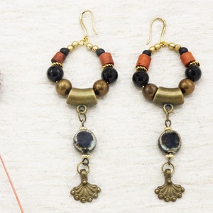 Boho Earrings - Dangle Drop Earrings - Ethnic Earrings - Earrings for Women - Gift for Her - Antique Summer Earring - Bohemian Jewellery