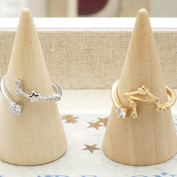 Zodiac Rings - Constellations Ring - Gift for Her - Star Signs Ring - Astrology Ring - Cubic Zirconia Ring - Horoscope Ring