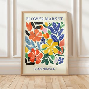 Flower Market Wall Art, Flowers Print, Colourful Art, Home Decor, Wall Prints, Gallery Wall, Living Room Print