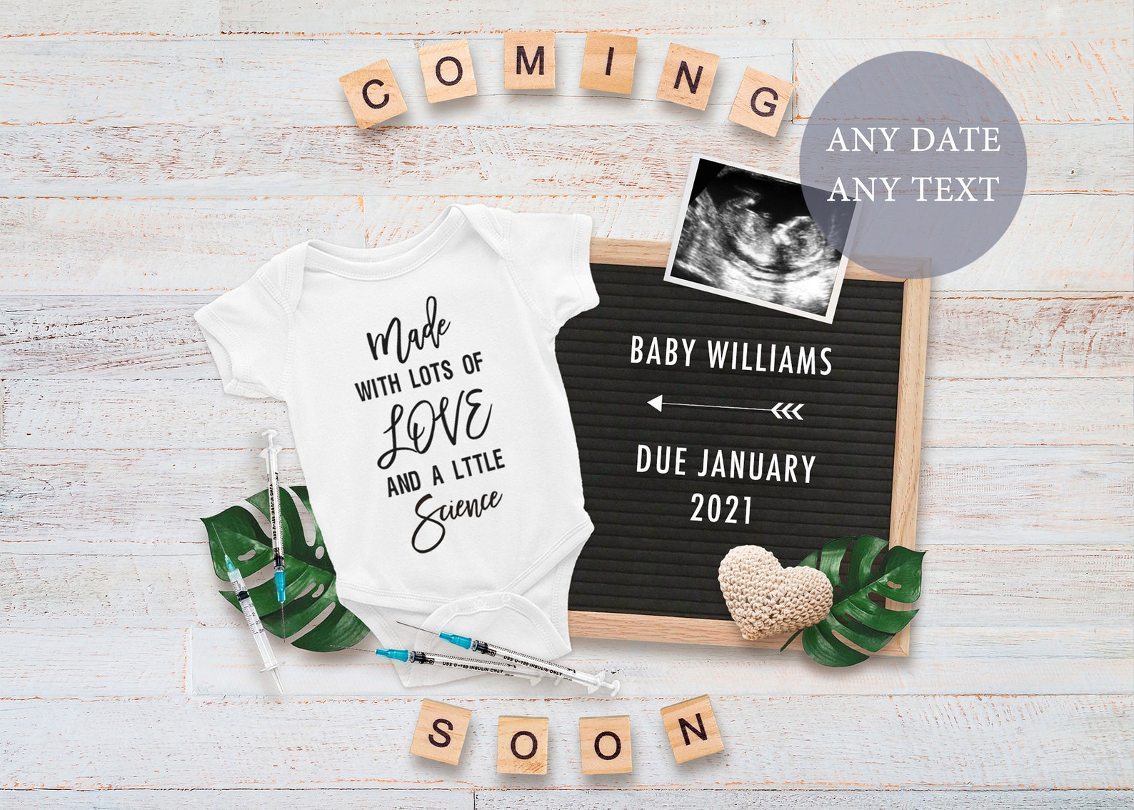 Personalized IVF Pregnancy Announcement for Social Media Etsy