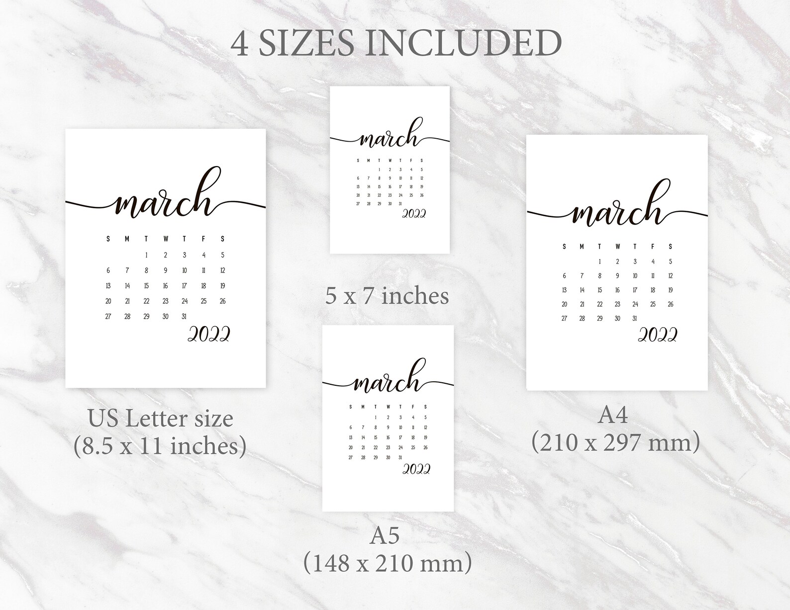 March 2022 Pregnancy Announcement Calendar Baby Due Date Etsy