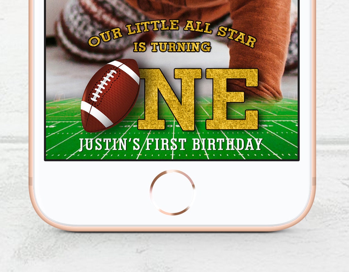 Boy Birthday Snapchat Filter Football Birthday Geofilter Etsy