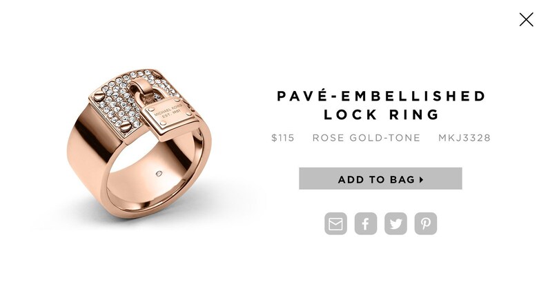 michael kors lock ring