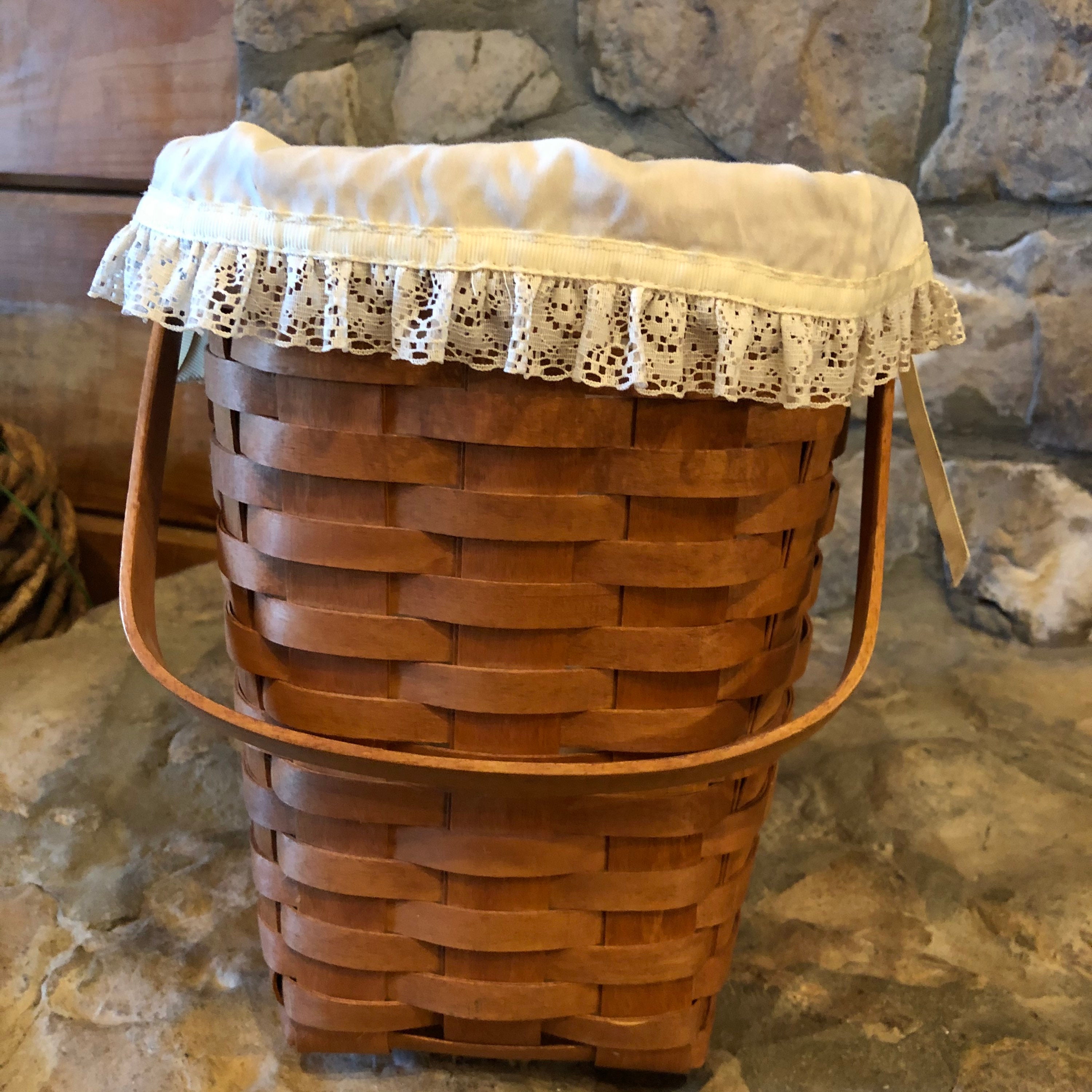 1991 Vintage Longaberger Large Rectangle Basket With Liner Etsy