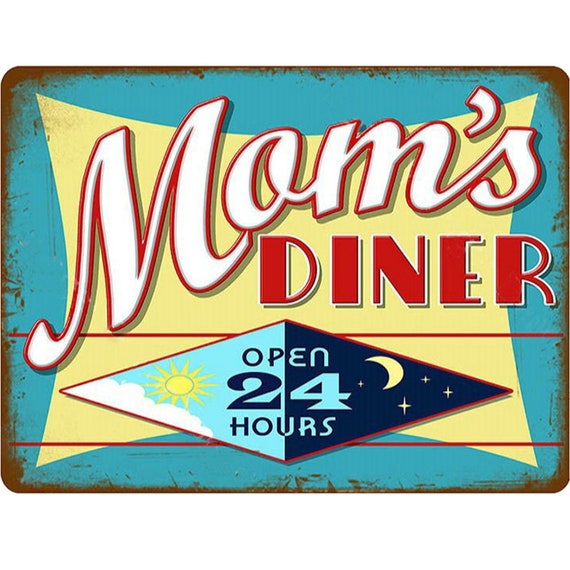 Kitchen Novelty Retro metal Sign/Plaque Gift Mom's Diner