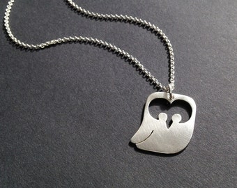 Owl Buhbu as a pendant made of 925 silver