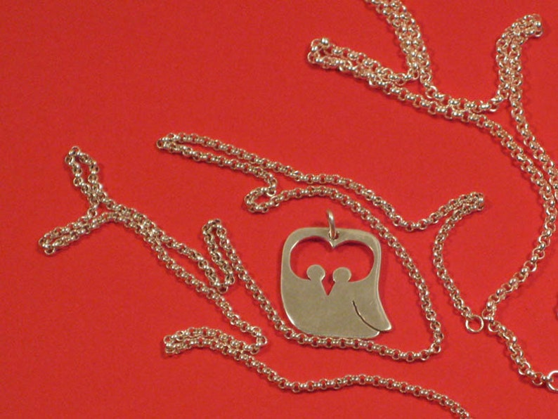 Owl Buhbu as a pendant made of 925 silver image 2
