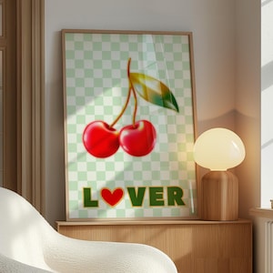 Taylor Lover Poster, Swiftie Print, Lover Trendy Poster, Green Album Art, Eras Wall Art, College Dorm Room Decor, Cherry Poster Print