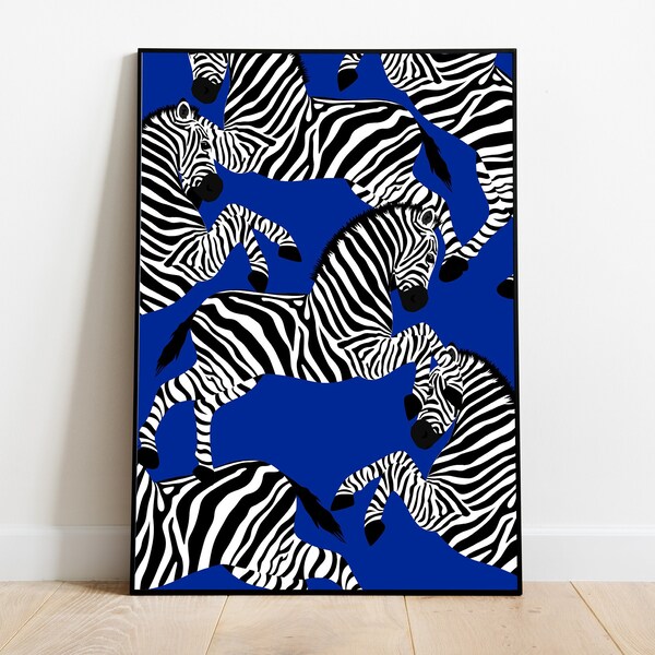 Zebra Poster Etsy