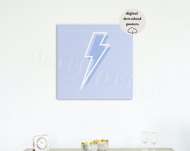 Blue Preppy Wall Art Set of 9 Hearts Poster Pastel Preppy Etsy