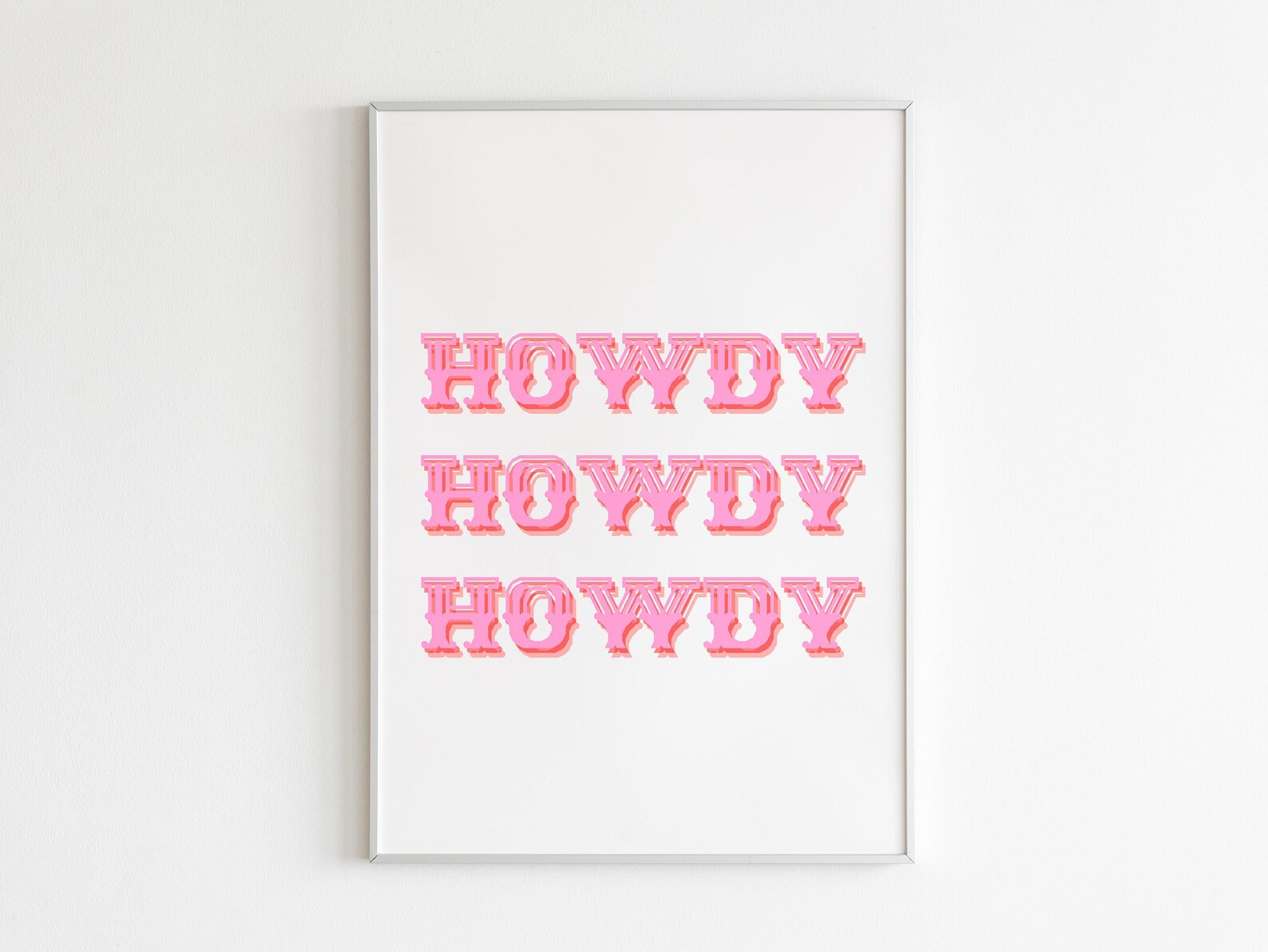 Howdy Printable Wall Art Preppy Wall Art Pink Preppy Poster - Etsy