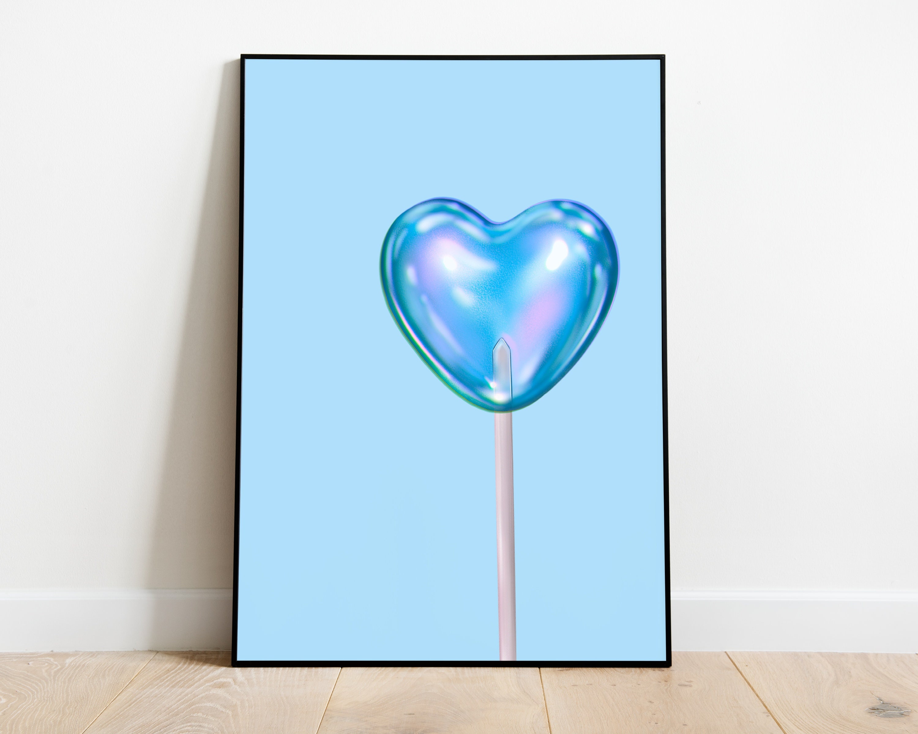 BNGFDV Abstrakte Malerei Leinwand Rosa & Blau – Maximalistisches Poster, Preppy Room Decor Für Teenager Mädchen Zimmer