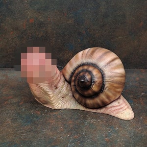 PP snail 4skin oddity sculpture, funny birthday gift, weird decor