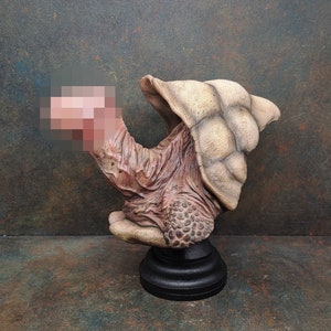 Realistic PP turtle sculpture, oddity and horror decor