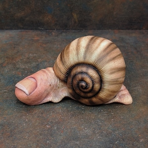 Toesnail creature sculpture, funny oddity and weird decor