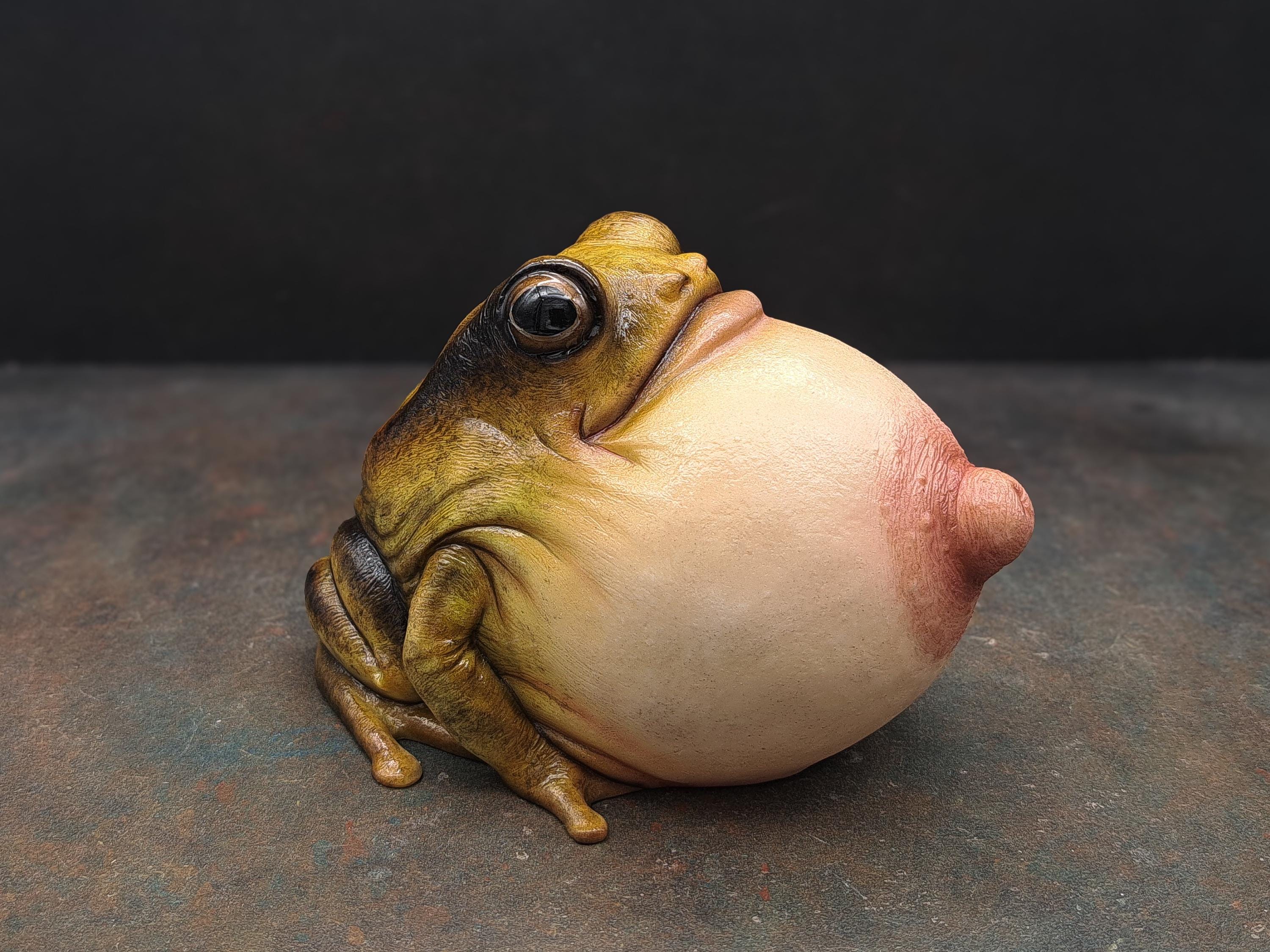 ヒキガエルの面白い生き物の彫刻 - Etsy 日本