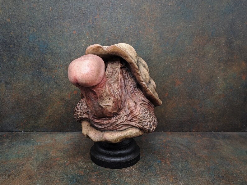 Realistic PP turtle sculpture, oddity and horror decor image 4