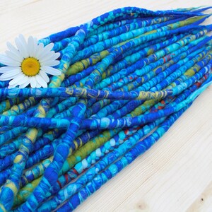 Made to Order Wool Dreadlock extensions, Blue dreadlocks, Mookley Dreadlocks