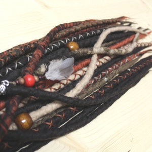 Made to Order Wool Dreadlock extensions, Earthy Natural dreadlocks, Mookley Dreadlocks