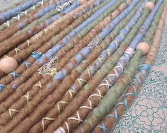 Extension per dreadlock in lana, dreadlock boho effetto spiaggia, realizzati su ordinazione, dreadlock Mookley