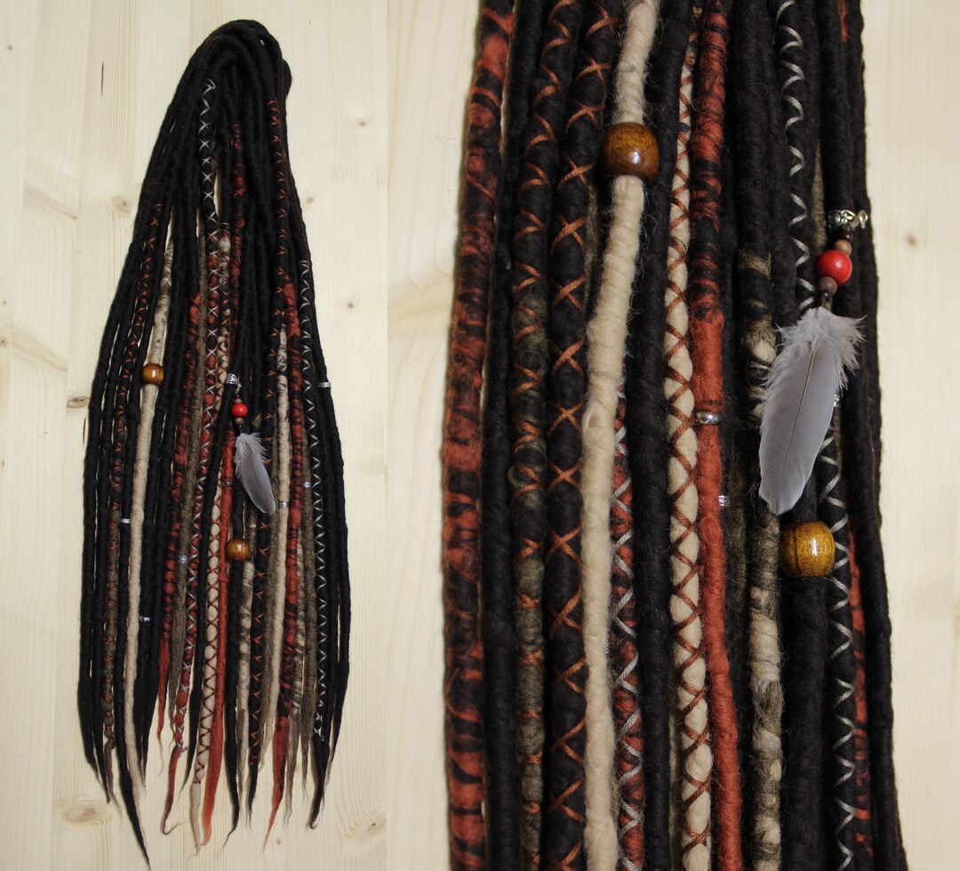 DE Merino Wool Dreadlocks Wool Dreads Earthy Natural Made Etsy