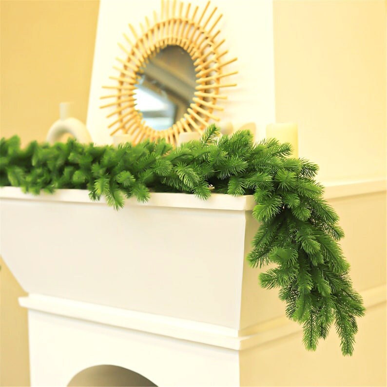 Greenery Garland Christmas Garland Green Christmas Decoration Holiday Decoration image 1