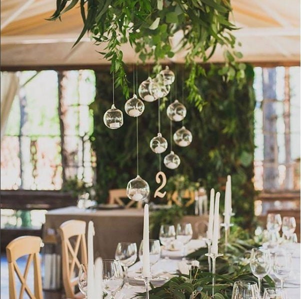 10pcs Hanging Glass Orbs Wedding centerpiece Wedding Decor Etsy