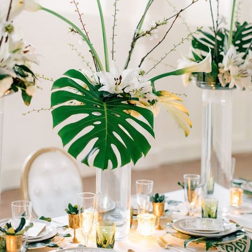 Artificial Monstera Leaf Tropical Wedding Decor Grennery - Etsy Hong Kong Artificial Monstera Leaf Tropical Wedding Decor Grennery - Etsy Hong Kong