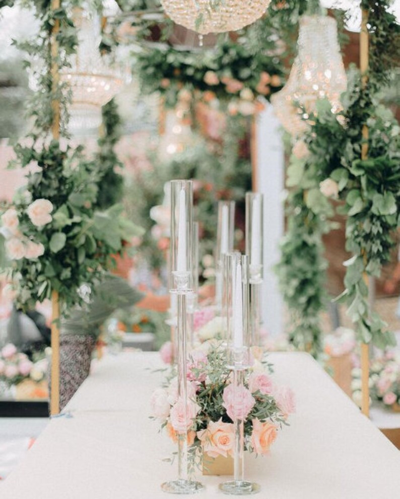 1 SET Acrilyc Candle Holders Wedding Table Decor Wedding Etsy