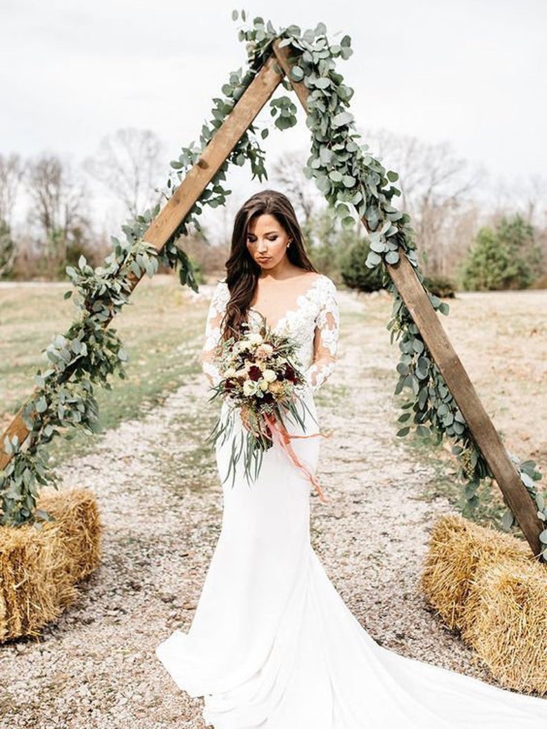 fake eucalyptus garland wedding