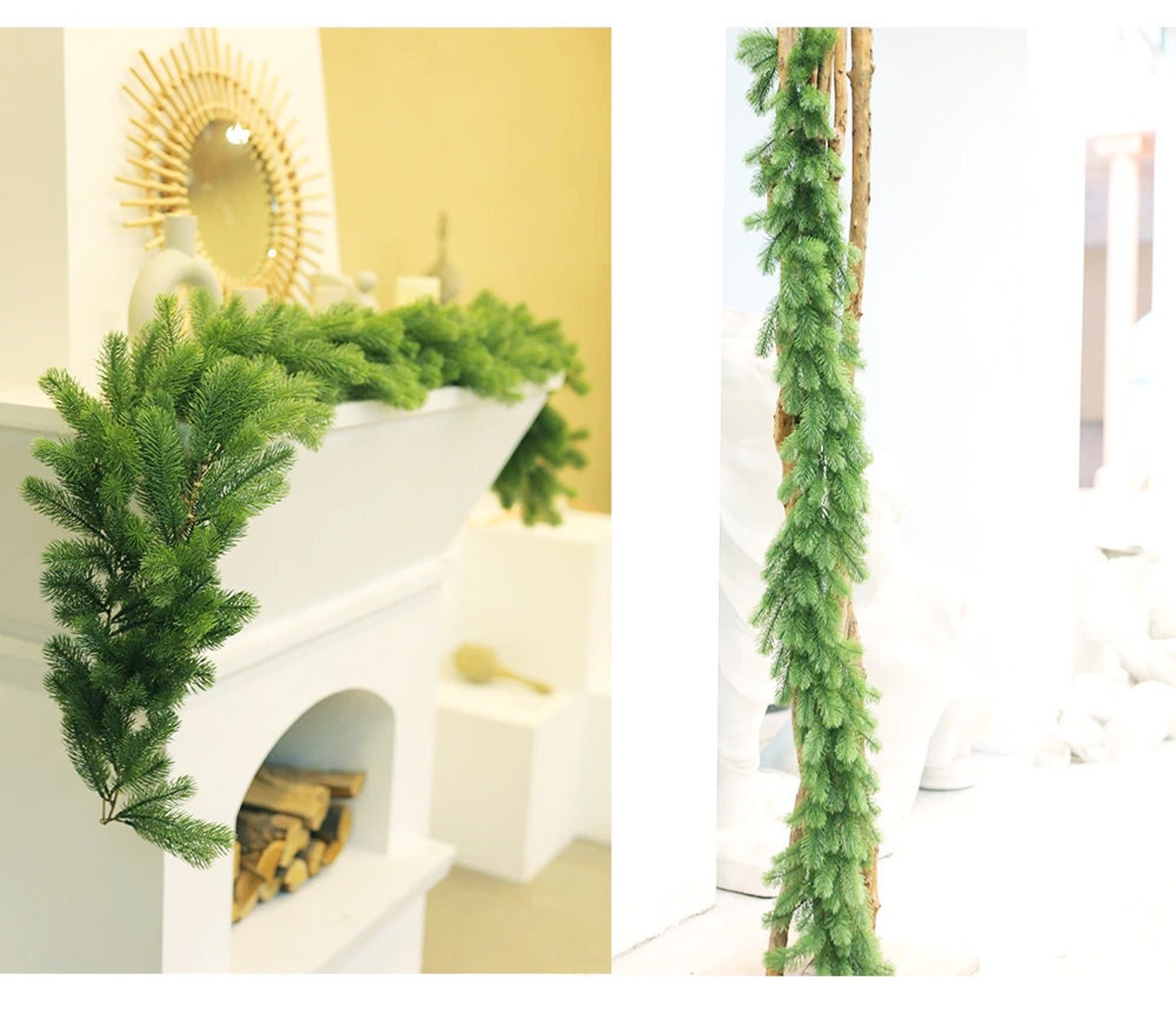 Greenery Garland Christmas Garland Green Christmas Decoration Holiday