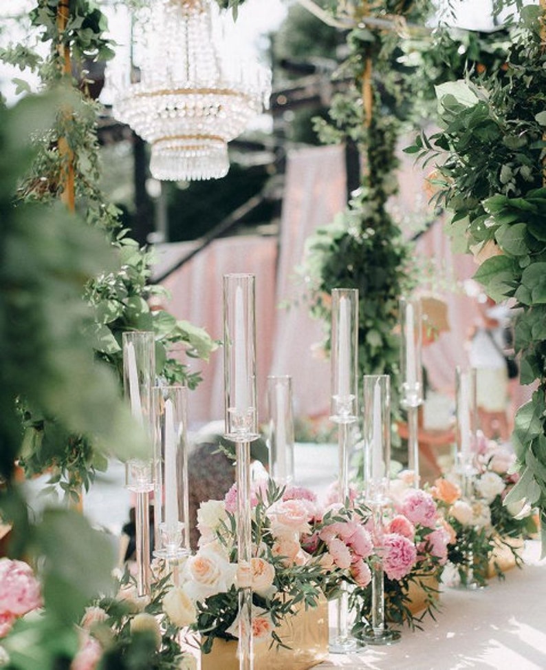 1 SET Acrilyc Candle Holders Wedding Table Decor Wedding Etsy