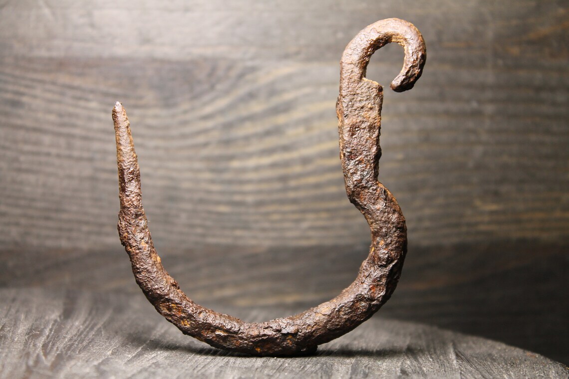 Ancient Viking Big Iron Fishing Hook / Archaeological Find / Etsy