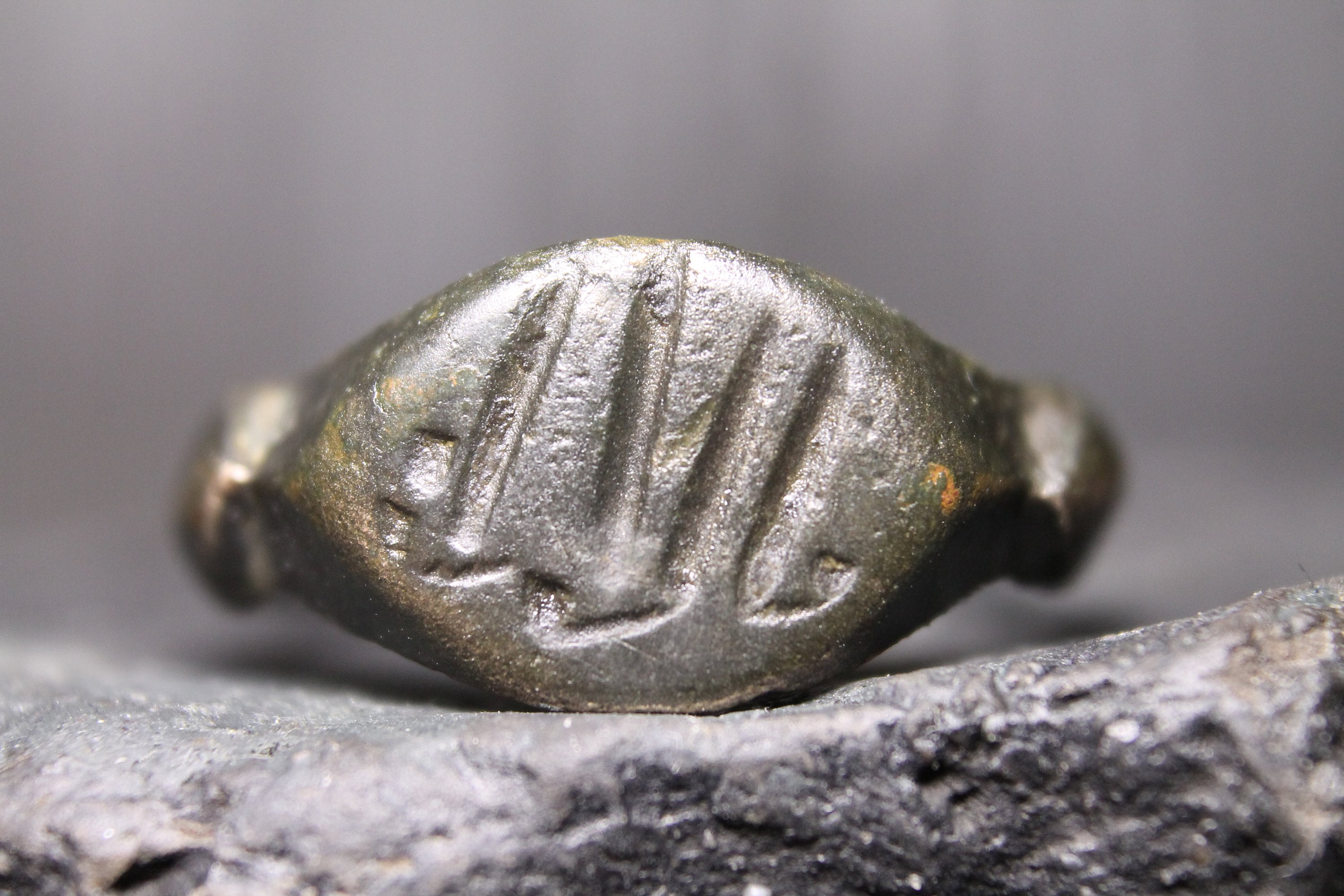 Ancient Bronze Engraved Ring / Authentic Ring / Unique Ring / Etsy