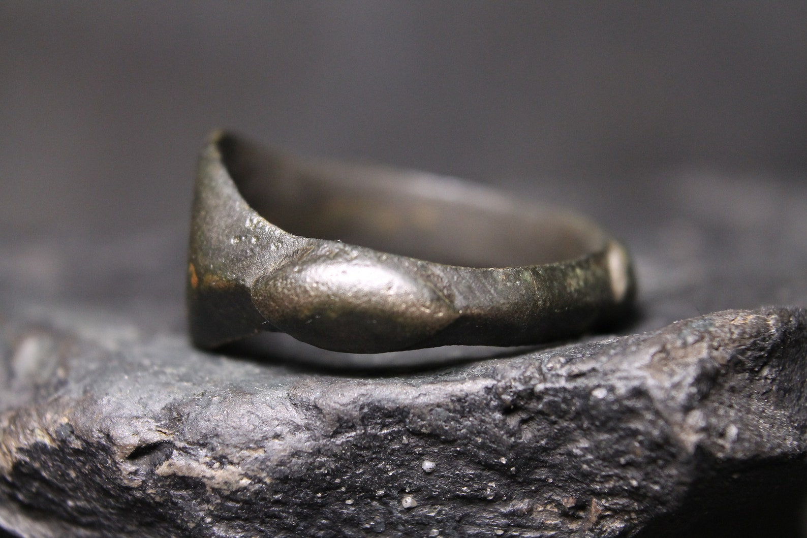 Ancient Bronze Engraved Ring / Authentic Ring / Unique Ring / Etsy