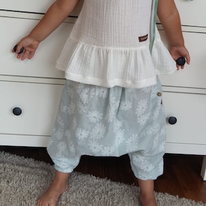 Airy summer outfit made of light cotton and cotton muslin with hoodie, all pieces can be put together optionally