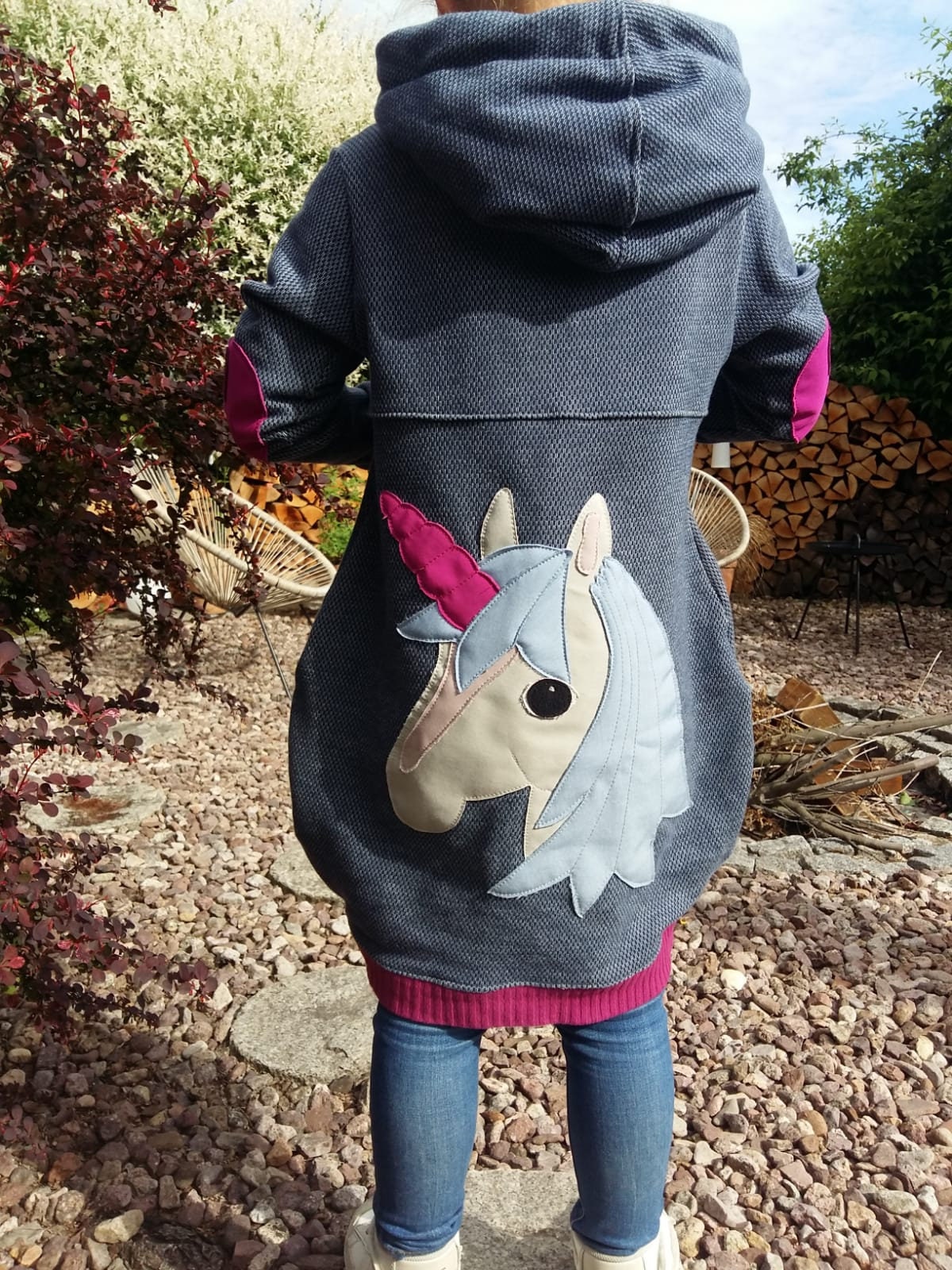Unicorn horn hoodie top