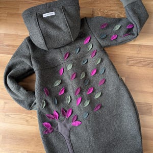 Walkmantel in Khaki gefüttert