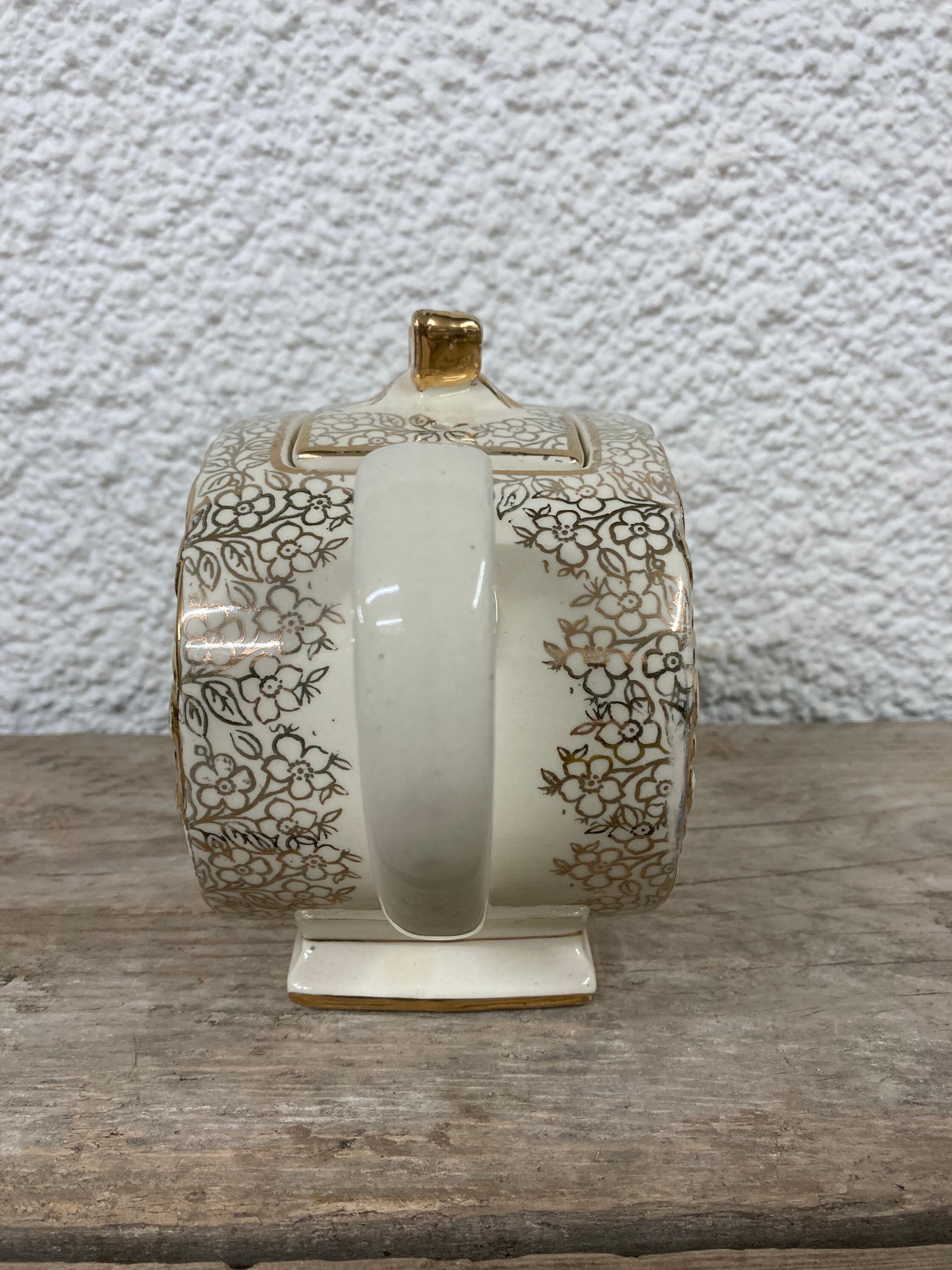 Vintage Sadler Barrel Teapot With Hunting Scene Etsy