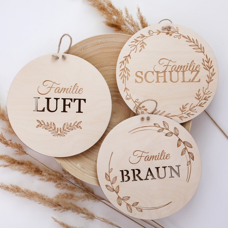 Wooden ornament personalized decoration Baby shower gift engraved name image 5