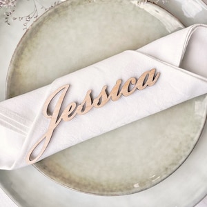 Personalisierte Holz Tischkarten Hochzeit – Rustikale Namensschilder, Platzkarten