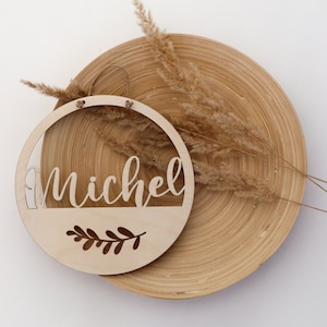 Personalized ornament Laser cut name Birthday gift wooden ornament image 3