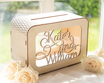 Personalized Wedding Card Box, Custom Wooden Box, Wedding Decoration, Rustic Wedding Decoration, Keepsake Box