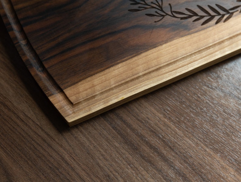 Personalized chopping board made of walnut wood Wedding gift Anniversary gift image 7