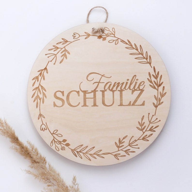 Wooden ornament personalized decoration Baby shower gift engraved name image 4