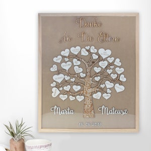 Gift for parents, Wedding gift, Frame with a tree, Thanks to the parents