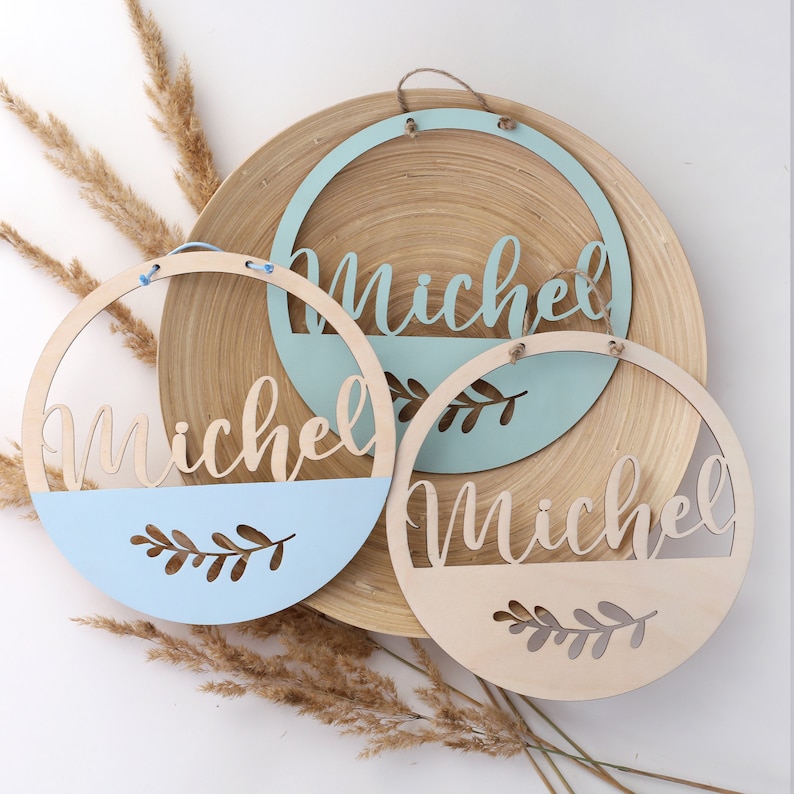 Personalized ornament Laser cut name Birthday gift wooden ornament image 4